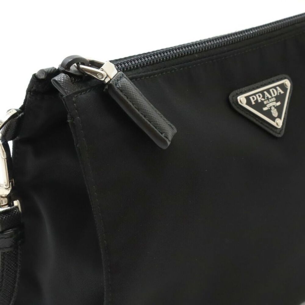 Prada Nylon Leather Clutch Bag - Picture 4 of 7